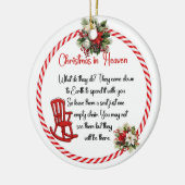 Kerstmis in de hemel Wat doen ze? Keramisch Ornament (Links)