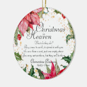 Kerstmis in de Hemelse Poinsettia Gold Memorial Keramisch Ornament (Links)