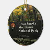 Kerstmis in de herfst van de Grote Smoky Mountain Keramisch Ornament (Links)
