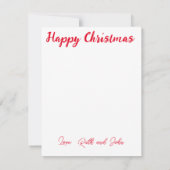 Kerstmis in de jaren '60, explosie uit het verlede notitiekaartje (Achterkant)