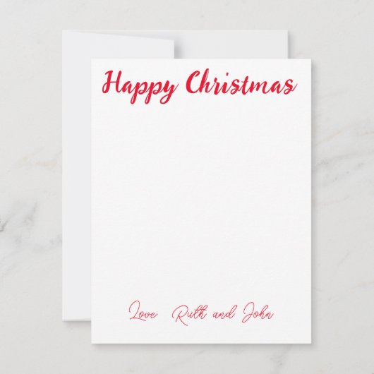 Kerstmis in de jaren '60, explosie uit het verlede notitiekaartje (Achterkant)