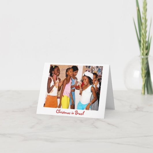 Kerstmis in de kaart van Brazilië (Voorkant)