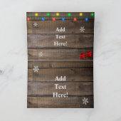 Kerstmis in de kerstboom rond het Boerderij Barn Feestdagen Kaart (Binnen)