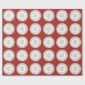 Kerstmis in de kerstwinkel cadeaupapier (Vlak)