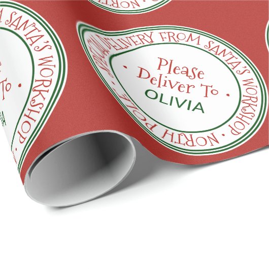 Kerstmis in de kerstwinkel cadeaupapier (Rol Hoek)