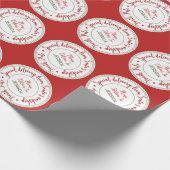 Kerstmis in de kerstwinkel cadeaupapier (Hoek)