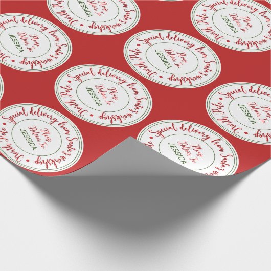 Kerstmis in de kerstwinkel cadeaupapier (Hoek)