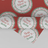 Kerstmis in de kerstwinkel cadeaupapier