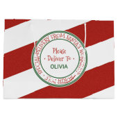 Kerstmis in de kerstwinkel groot cadeauzakje (Achterkant)