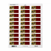 Kerstmis in de kippen Coop Rooster Hens Etiket (Full Sheet)