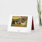 Kerstmis in de kippen Coop Rooster Hens Feestdagen Kaart (Achterkant)