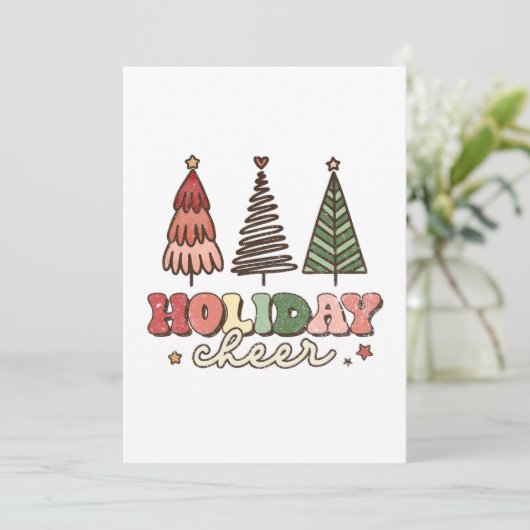 Kerstmis in de kronendronkdag bedankkaart (Staand voorkant)