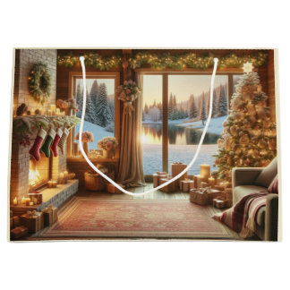 Kerstmis in de Lake Gift Bag Groot Cadeauzakje