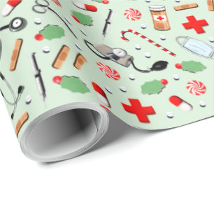 Kerstmis in de medische wereld cadeaupapier