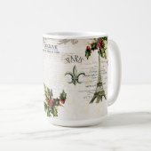 Kerstmis in de mok van de giffeltoren in Parijs (Voorkant rechts)