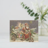 Kerstmis in de  motorfiets briefkaart (Staand voorkant)