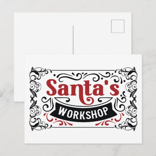 Kerstmis in de Noordpool Feestdagenkaart (Voorkant / Achterkant)