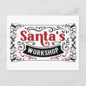 Kerstmis in de Noordpool Feestdagenkaart (Voorkant)