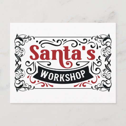 Kerstmis in de Noordpool Feestdagenkaart (Voorkant)