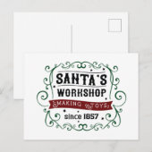 Kerstmis in de Noordpool Feestdagenkaart (Voorkant / Achterkant)