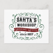 Kerstmis in de Noordpool Feestdagenkaart (Voorkant)