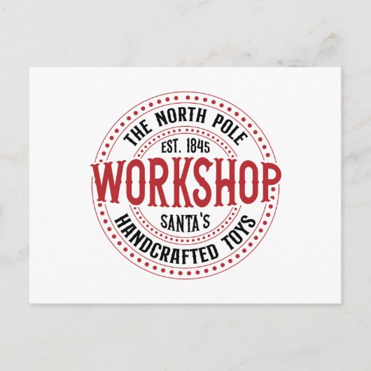 Kerstmis in de Noordpool Feestdagenkaart (Voorkant)