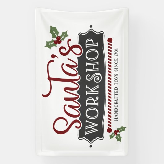 Kerstmis in de Noordpool Spandoek (Verticaal)