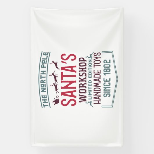 Kerstmis in de Noordpool Spandoek (Verticaal)