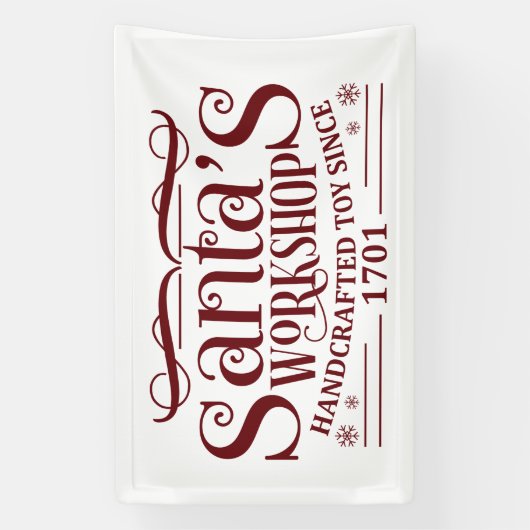 Kerstmis in de Noordpool Spandoek (Verticaal)