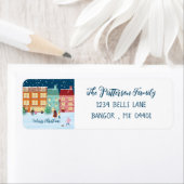 Kerstmis in de omroep van de stad etiket (Insitu)