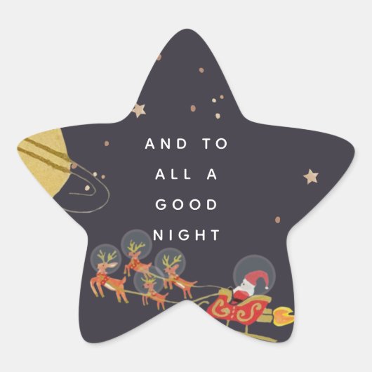 Kerstmis in de openlucht ster sticker (Voorkant)