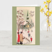 Kerstmis in de oude tijd - Stille Nacht, Kaart (Gele Bloem)