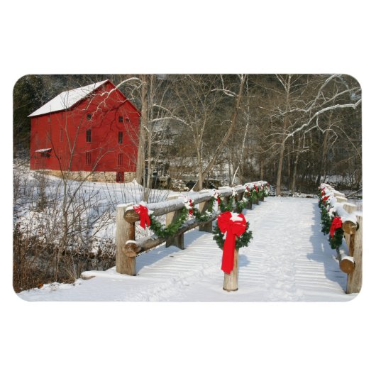 Kerstmis in de Ozarks Magnet Magneet (Horizontaal)