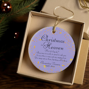 Kerstmis in de Paars Gold Memorial Foto Keramisch Ornament