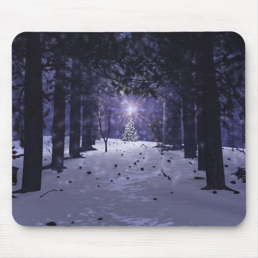 Kerstmis in de Pines Mousepad Muismat (Voorkant)
