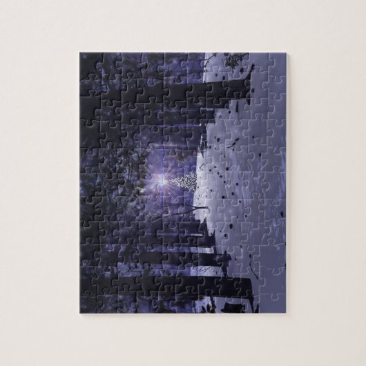 Kerstmis in de Pines Puzzle Legpuzzel (Verticaal)