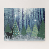 Kerstmis in de puzzel van het bosontwerp legpuzzel (Horizontaal)