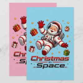 Kerstmis in de ruimte Kerstman Astronaut Schattig Briefpapier