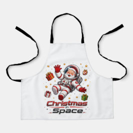 Kerstmis in de ruimte Kerstman Astronaut Schattig Schort