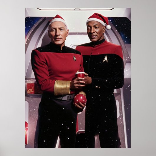Kerstmis in de ruimte poster (Voorkant)