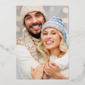 Kerstmis in de Sand Santa Waterverf Folie Feestdagenkaart (Achterkant)