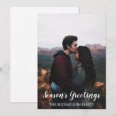 Kerstmis in de schilderachtig Berg Seizoenen Feestdagenkaart (Voorkant / Achterkant)