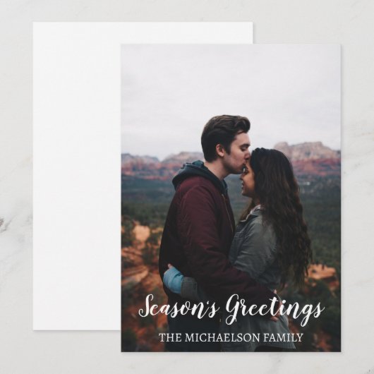 Kerstmis in de schilderachtig Berg Seizoenen Feestdagenkaart (Voorkant / Achterkant)