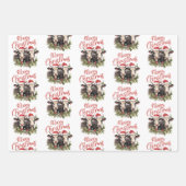 Kerstmis in de schuur boerderij inpakpapier vel (Voorkant)