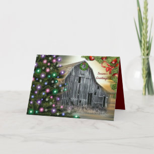 Kerstmis In De Schuur Feestdagen Kaart