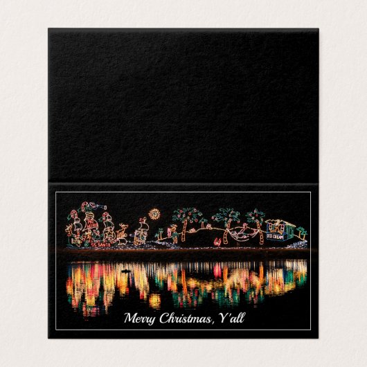 Kerstmis in de South Water Reflections Kaart (Buitenkant ongevouwen)