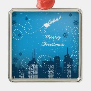 Kerstmis in de stad aangepaste ornament