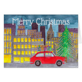 Kerstmis in de stad Aanpasbaar (Voorkant Horizontaal)