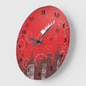 Kerstmis in de stad aanpasbaar grote klok (Hoek)