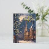 Kerstmis in de stad. briefkaart (Staand voorkant)